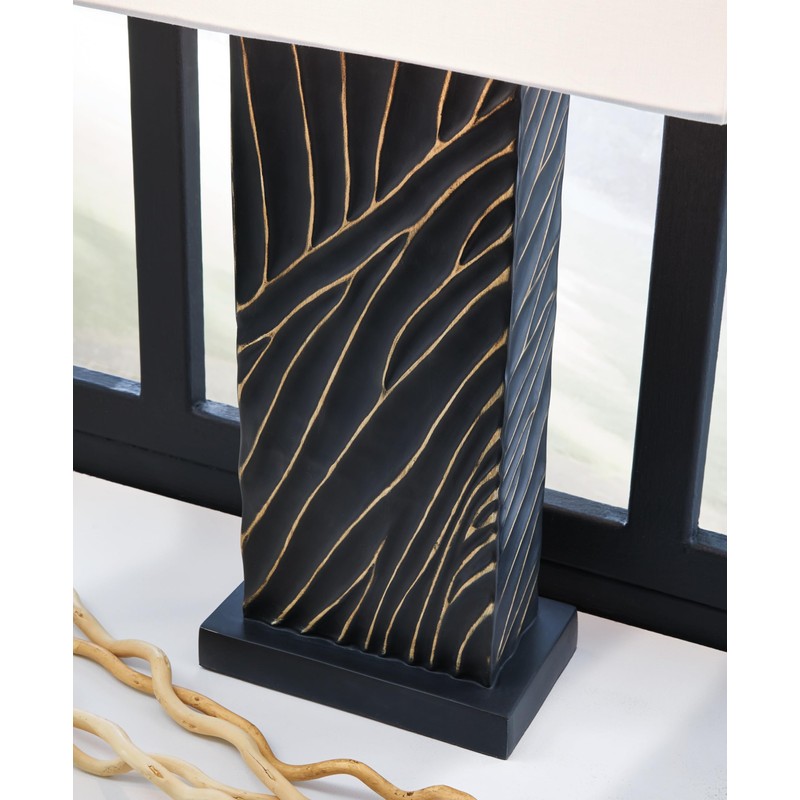 Signature Design by Ashley Bartlen Modern Polyresin Table Lamp with