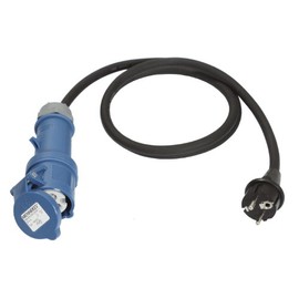 CEE Adaptor Cable 230 V Schuko Plug to CEE Coupling for Motorhome, Boat, Caravan etc.