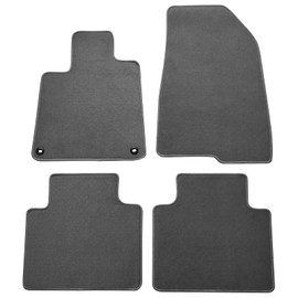 IKON MOTORSPORTS, Floor Mats Compatible with 2018-2022 Honda Accord, Gray/Grey Nylon Carpet Front & Rear 4PC Set, 2019 2020