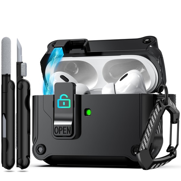 RFUNGUANGO for AirPods Pro 2nd/1st Generation Case Cover with Secure