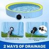 Heeyoo Foldable Dog Pool with Sprinkler for Large Dogs, Portable