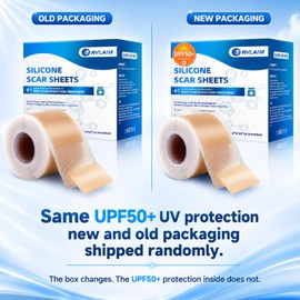 UPF50+ Silicone Scar Sheets with UV Protection(1.8”x 157" Roll 4M)