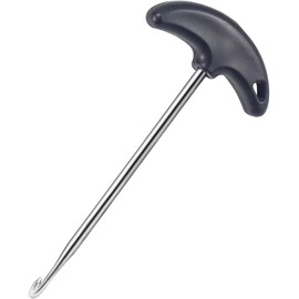 Black Hockey Lace Tightener, Shoe Lace Tightener, Stainless Steel Tightener Tool, Puller, Ice Roller Skate Tool, Portable Lace Tightener for Ice-Skates Figure Skates Boots Accessories Ice Hockey