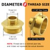 Hooshing 2PCS Garden Hose Adapter 3/4" GHT Male to 1-1/2"