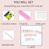 WAFOLOZE Press-on Fake Nails Glossy False 24 Pcs Medium Square
