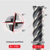 3pcs 4mm 6mm 8mm Carbide Square End Mill 4 Flutes