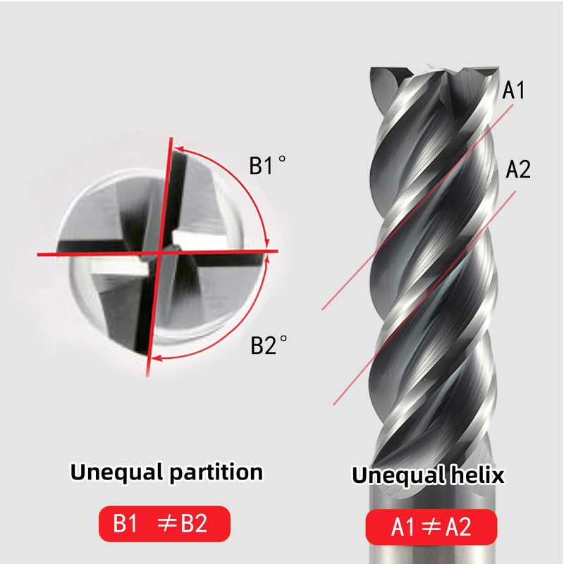 3pcs 4mm 6mm 8mm Carbide Square End Mill 4 Flutes