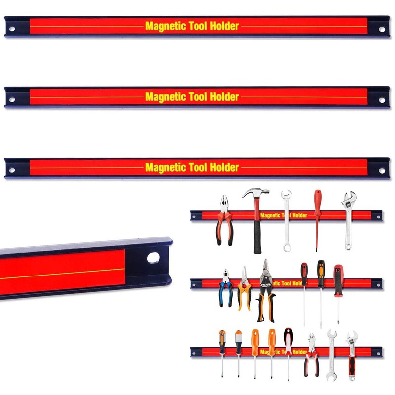 BUSHLY 3 PCS 18” Magnetic Tool Holder, Wall Mounted Tool