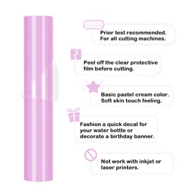 TECKWRAP 001 Vinyl Glossy Permanent Adhesive Vinyl for Craft Decal Projects 12" x 10ft, Glossy Pale Purple