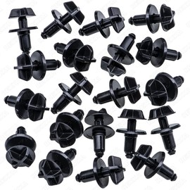 Rexka 20pcs Fender Liner Rivet Radiator Sight Shield Push-Type Retainer Compatible with Ford W716510-S300 F-150 Mustang Fusion Aviator Explorer