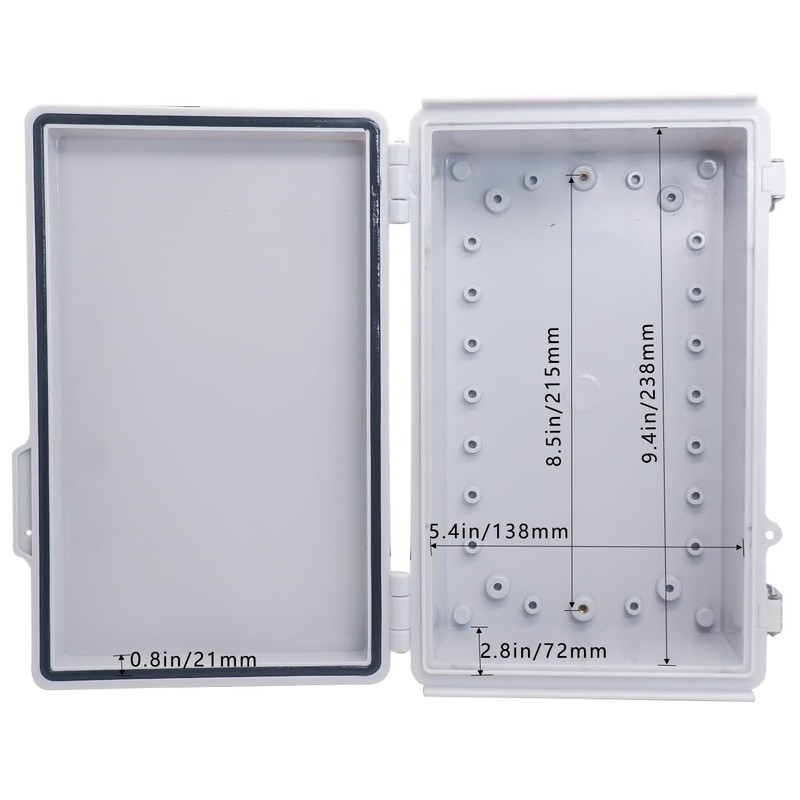 YETLEBOX Waterproof Outdoor Electrical Junction Box Weatherproof IP67 ABS Plastic