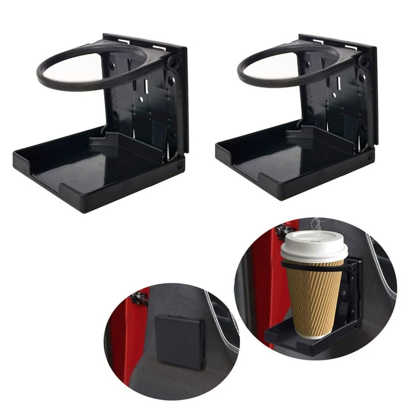 Car Drink Holder Set of 2 Foldable Plastic Bottle Water