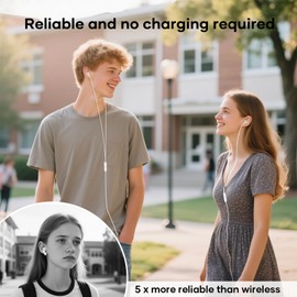 LWZCAM Wired Earbuds with Microphone 5 Pack, in-Ear Headphones with Heavy Bass, High Sound Quality Earphones Compatible with iPad, Laptop, MP3, Android Smartphones, Fits All 3.5mm Jack Device