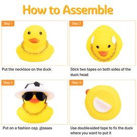 wonuu Rubber Duck Car Ornaments Duck Car Dashboard Decorations for Cool Accessories with Soccer Court Hat Necklace and Sunglasse, Soccer Hat