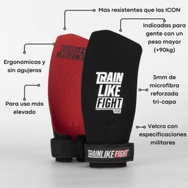TRAINLIKEFIGHT Icon 0H Cross Training, Calisthenic, Gymnastics, Protection for Your Hands - Red Plus - XL