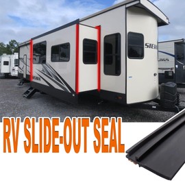 RV Slide Out Seal Wiper Black Rubber 1/2 x 2.75 inch x 35' Replacement Weather Stripping for RV Camper Slideout System # 018-341