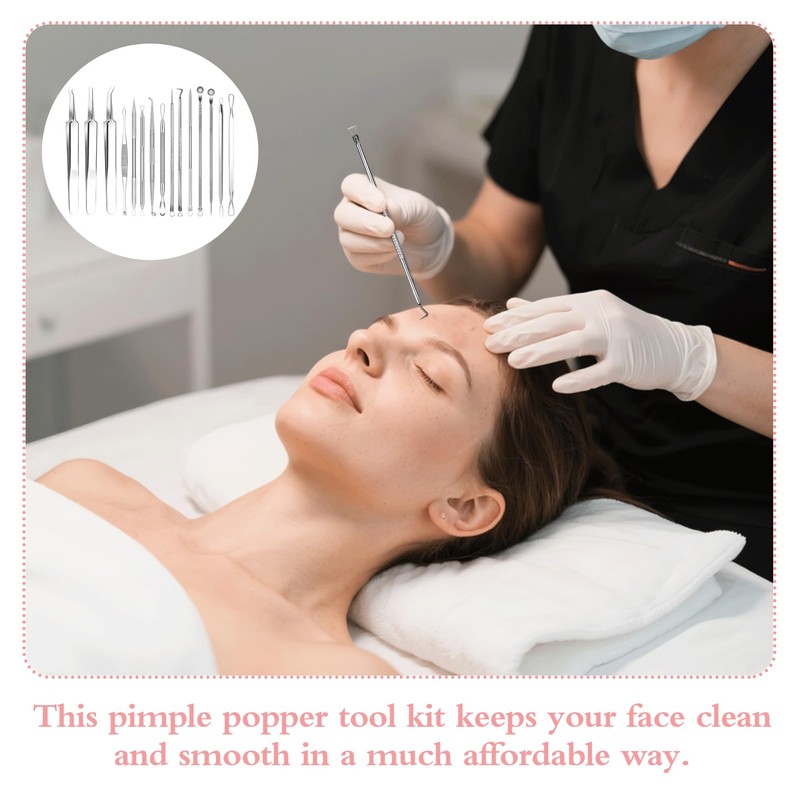 Blackhead Remover Tool Kit 15 PCS Professional Pimple Popping Kit