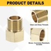 sourcing map Brass Pipe Fitting, 4Pcs G1/2 Male x G1/2
