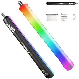 INKEE GC30C 30W RGB Inflatable LED Tube Light, Magnetic Portable Handheld LED Light Stick, Colorful Video Light Wand Air Stick for Photography, Foldable Light 36wh 5000mAh Battery 2000-10000k