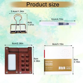 Pocket Artist Watercolour Travel Set, Mini Watercolour Paint Set Travel, Travel Art Set With 8 Grids Mini Wood Palette Box, Pocket Artist Travel Set For Painters Artists Students