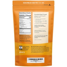 Judee’s Scrambled Egg Mix 1.5lb (24oz) - Pasteurized, 100% Non-GMO, Gluten-Free & Nut-Free - For Baking and Homemade Scrambled Eggs - Made from Real Eggs and Dairy - Great for Travel - Made in USA