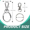 KAIRSORY Keychain, 68PCS Swivel Snap Hooks with Key Rings, Metal
