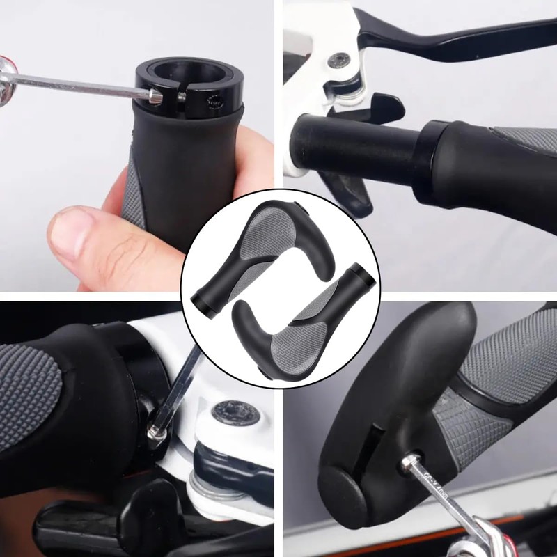 Bike Handlebar Grips,Rubber Ox Horn Handbar,Bike Grips,MTB Grips,Bike Handle Grips
