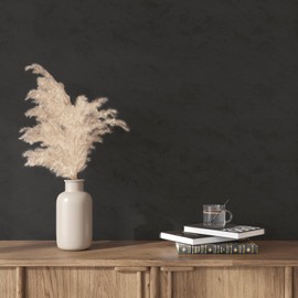 VEELIKE 15.7''x118'' Charcoal Black Concrete Wallpaper Peel and Stick Thick Concrete Contact Paper for Countertops Waterproof Self Adhesive Removable Vinyl Film Decorative for Bathroom Bedroom Garage