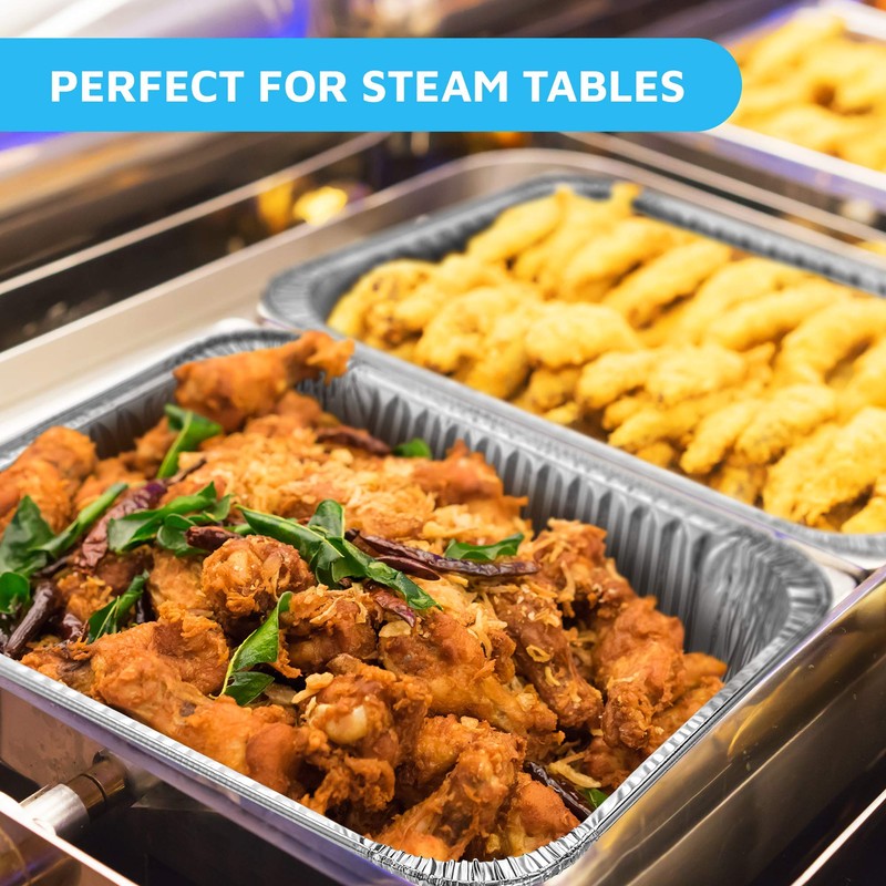MontoPack Aluminum Foil Pans Half Size Roasting Chafing Pan |