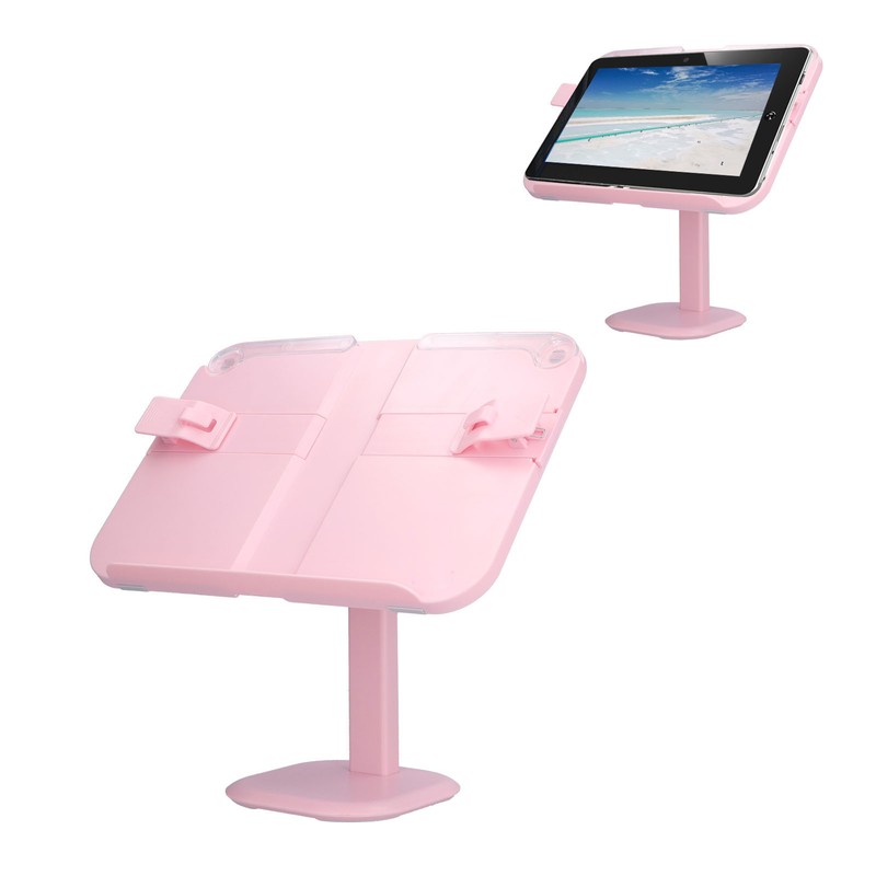 Lifting Reading Rack Adjustable Height Lightweight Portable Plastic Pink Book