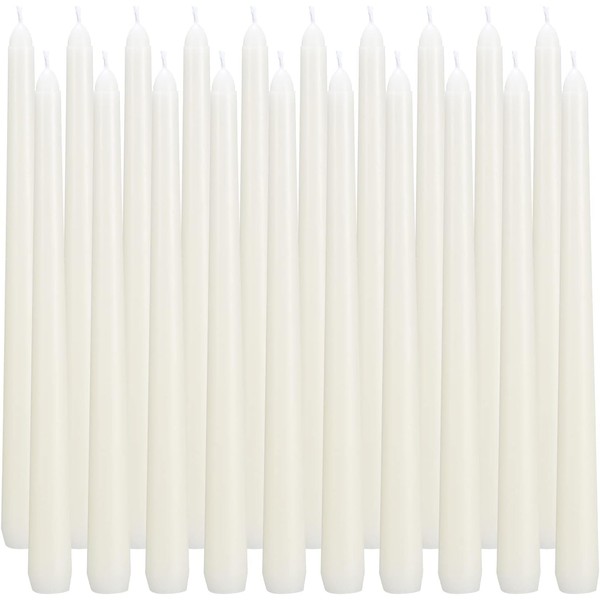 20pcs 10-inch iorvy Taper Candles Unscented and Smokeless, Long Burning