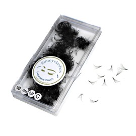 1000 Russian Volume Eyelash Extensions Premade Loose Fans, Handmade, Black, Thin Base 9mm | 10mm |11mm | 12mm | 13mm | 14mm | 15mm | 16mm 4D 5D 6D 7D 8D 9D 10D 0.07 Curl C and D (10mm, Curl D - 8D)