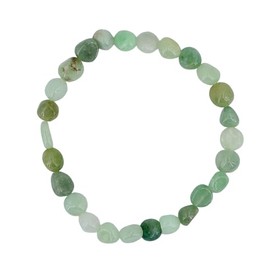 Taddart Minerals - Nugget Natural Gemstone Bracelet on Elastic Nylon Thread - Handmade, Rubber
