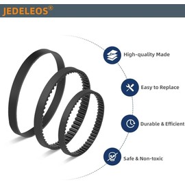 JEDELEOS Replacement Belt Set for Bissell ProHeat 2X Revolution Pet Pro Carpet Cleaner 1986, 1964, 2007, 2007P Series, Replace Parts 1611129, 1611130 and 1606428