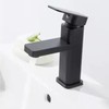 Kitchen Sink Faucet Cold Hot Water Plastic Quadrate Black for