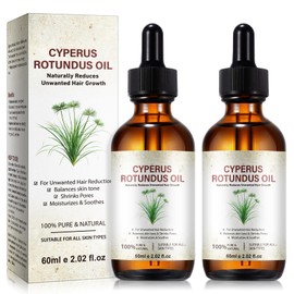 2Pack Cyperus Rotundus Oil, Natural Cyperus Rotundus Oil For Hair Removal, Reduces Unwanted Hair Growth, Moisturizes & Soothes The Skin, Suitable For All Skin Types