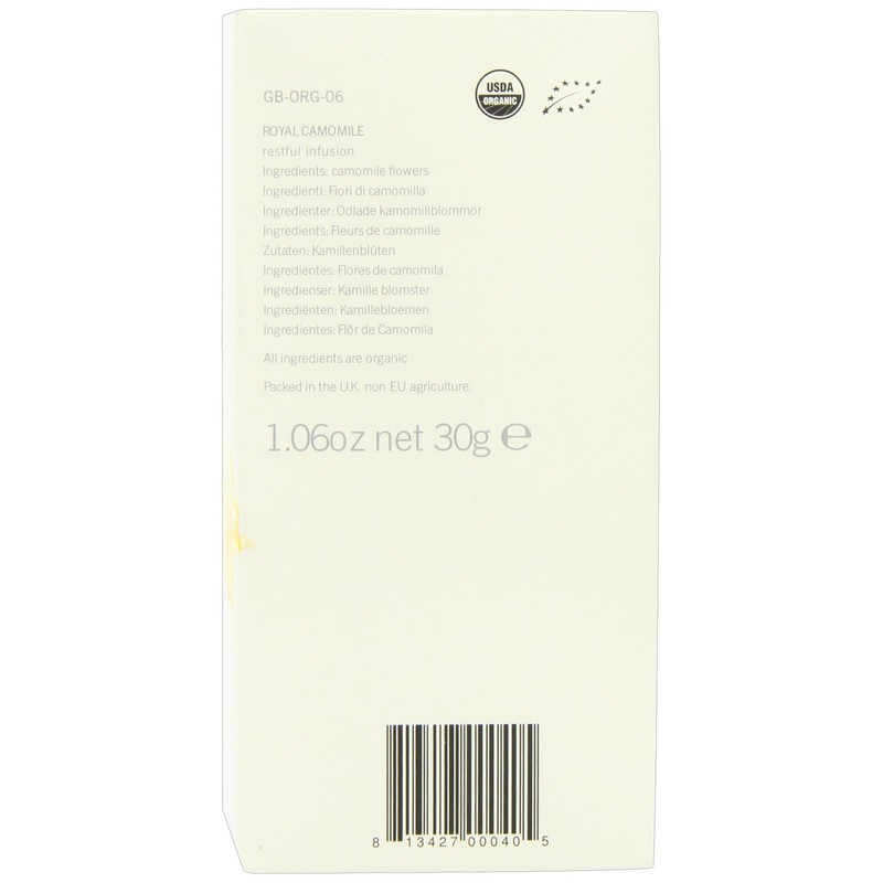 Hampstead Tea Organic Royal Camomile 30 g (Pack of 6)