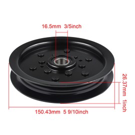 Congparts AM143737 Idler Pulley AM136693 Compatible with John Deere Lawn Tractors LT190 ZTrak Mowers Z225 Z235 Z245 Z255 Z355E Z445 Z425 Z435 Replace AM143737 AM136693