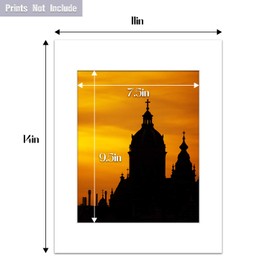 Golden State Art, Pack of 50 11x14 White Picture Mats Mattes with White Core Bevel Cut for 8x10 Photo