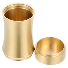 Zerodeko Tea Pot Copper Craft Coffee Bean Storage Tea Coffee Sugar Storage Container Delicate Storage Holder Delicate Tea Leaf Organizer Sealed Tin Cans Food Travel Portable Brass