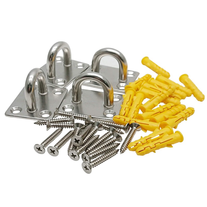 Hulless 4 Pcs 2 x 1.6 Inch 304 Stainless Steel