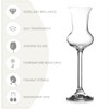 Crystalex Grappa Wine Glasses Set Of 6, Stemmed Crystal Red