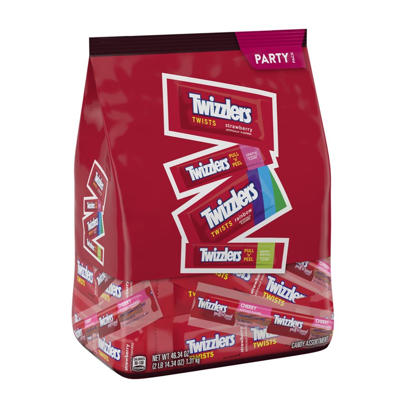 TWIZZLERS Assorted Flavored Licorice Style, Candy Bulk Party Pack, 46.34