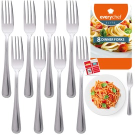 8pk Dinner Forks Set | Stainless Steel Fork Set, Cutlery Forks for Home, Dishwasher Safe Kitchen Forks, Table Forks Set, Metal Forks, Cutlery Forks