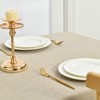Hiasan Faux Linen Square Tablecloth - Wrinkle Free, Washable Rust-Proof