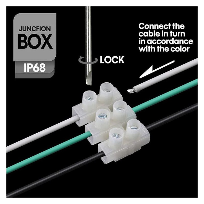 LIGHTEU®, Outdoor Junction Box Waterproof IP68 3 Pin M20 for