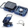 Upgraded WINKIZA 2 Burner Propane Camping Stove with Grill, Foldable