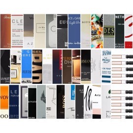 Multiple Brands Men's Designer Cologne Sampler Set, 10 Vials of Premium Travel Size Fragrance