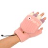 USB Heating Winter Gloves Cotton Knit Washable Women USB Fingerless