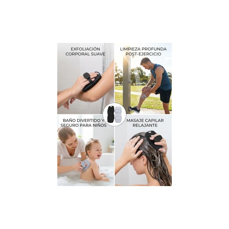 Piezas Estropajo Cuerpo Esponja Baño Limpieza Corporal Diaria Diseño Portátil